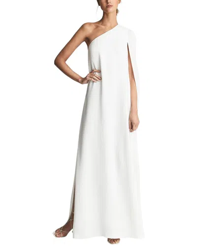 Reiss Nina Cape One Shoulder Maxi Dress In White
