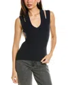 Reiss Nina Fitted Double Strap Knit Vest In Blue