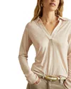 Reiss Nixi Collared Top In Stone