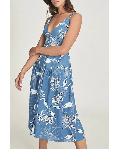 Reiss Noah Midi Dress In Blue