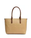 Reiss Noelle Smart Casual Raffia Tote Bag In Tan