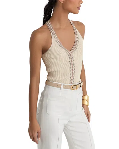 Reiss Nora Braided Trim Top In White