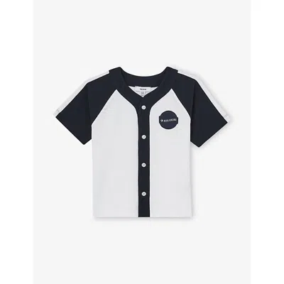 REISS NORI LOGO-PATCH COTTON-JERSEY SHIRT 9-13