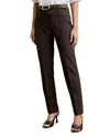 Reiss Chocolate Brown Petite High Rise Flared Trousers In Brown