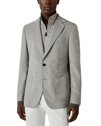 Reiss Notch Lapel Blazer In Grey