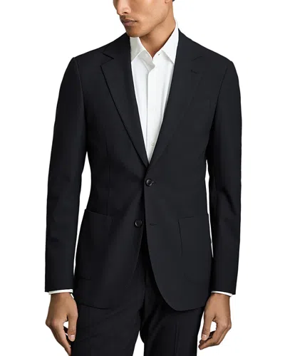 Reiss Notch Lapel Stretch Blazer In Navy