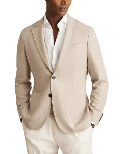 REISS STACK SINGLE BREASTED TWO BUTTON NOTCH TEXTURED BLAZER
