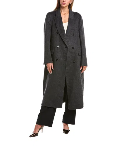 Reiss Nrd Arla Wool-blend Blindseam Coat In Black