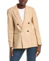 Reiss Nrd Larsson Wool-blend Twill Blazer In Brown