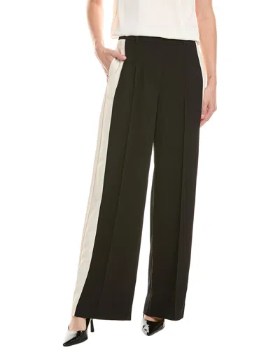 Reiss Nrd Pam Side Stripe Wide Leg Trouser In Black