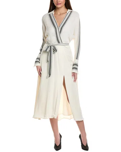 Reiss Nyla Side Stripe Tie Front Dress In Multi