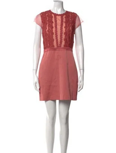 Pre-owned Reiss Nylon Mini Dress W/ Tags In Pink