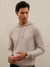 Reiss Oatmeal Atelier 100% Cashmere Hoodie In Brown