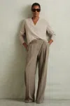 Reiss Oatmeal Cashmere V-neck Jumper In Oatmeal