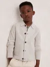 Reiss Oatmeal Melange Cardigan In Neutral
