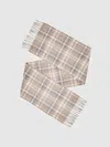 Reiss Oatmeal Multi Wool-cashmere Check Scarf In Neutral