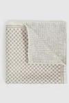 Reiss Oatmeal Silk Medallion-print Pocket Square