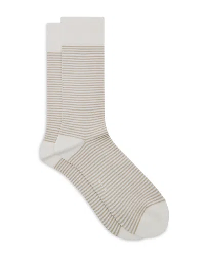 Reiss Oatmeal Stripe Crew Socks In Multi