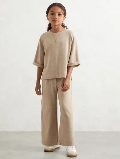 Reiss Oatmeal Top And Trousers Lounge Set In Brown