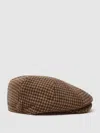Shop Reiss Oatmeal Wool Blend Baker Boy Cap