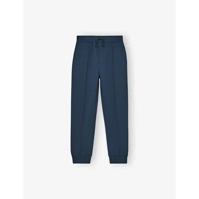 Reiss Kids' Ocean Blue Premier Interlock Jersey Joggers 9