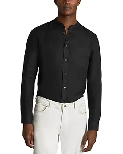 Reiss Ocean Club Collar Linen Shirt In Black