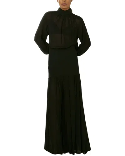 Reiss Octivia-sheer Jersey Wove In Black