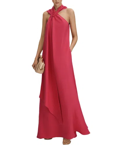 REISS REISS ODELL LINEN-BLEND HALTER MAXI DRESS