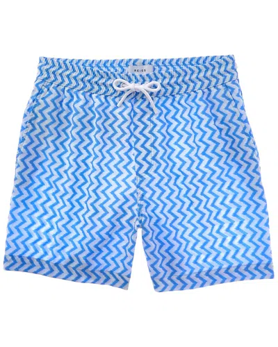 Reiss Oe Byron Printed Swim Short In Blue
