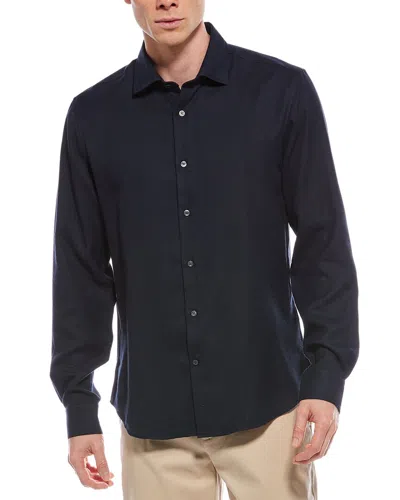 Reiss Oe Chaser Brushed Cotton Top In Black