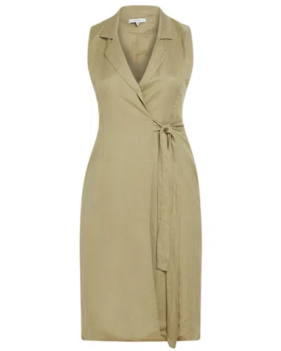 Reiss Oe Diane Linen Button Midi Dress In Neutral | ModeSens