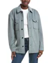 Reiss Oe Liam Plain Overshirt Top In Blue