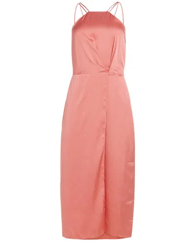 Reiss Oe Paola Strappy Halter Midi Dress In Pink