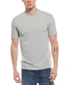Reiss Oe Phil Textured Crew Neck Top In Gray