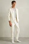 Reiss Off White Cotton-blend Jersey Joggers