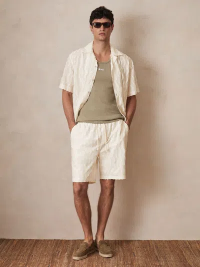 REISS OFF WHITE | CHÉ FRINGED-WAVE SHORTS
