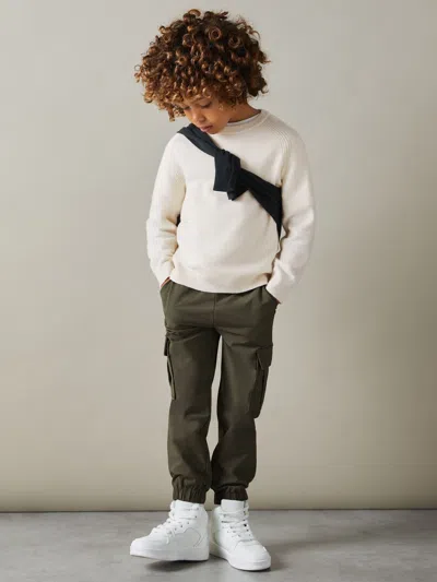 Reiss Off White Cloud 3-9 Yrs Wool Blend Crew Neck Jumper