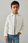 Reiss Off White Mcduffy 3-9 Yrs Cotton-blend Work Jacket In Off White