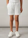 Reiss Off White 9-13 Yrs Cotton Brand-embroidered Shorts