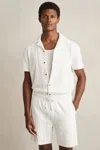 Reiss Short Sleeve Textured Camp Shirt