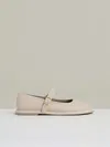 Reiss Off White Leather Mary-jane Shoes In Neutral