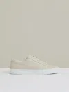 Reiss Off White Luca Tumbled-leather Low-top Trainers In White
