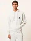 Reiss Off White Monogram Cotton Oversized Hoodie