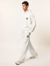 Reiss Off White Monogram Cotton Wide-leg Joggers