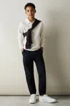 Reiss Off White Junior Merino Wool Half-zip Polo Shirt