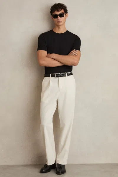 Reiss Off White Straight-leg Trousers