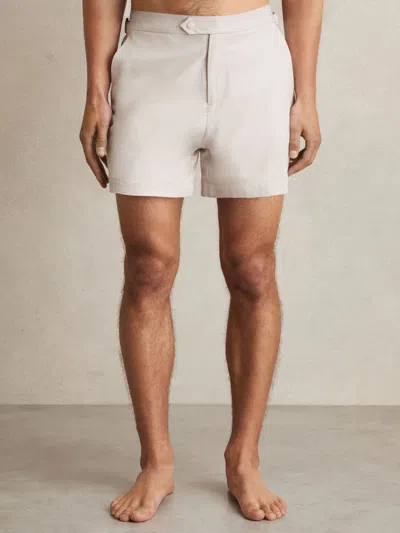 Reiss Off White Sun Side-adjuster Swim Shorts