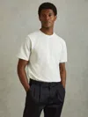 Reiss Off White Textured Crew-neck T-shirt