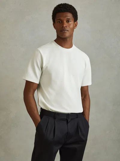 Reiss Off White Textured Crew-neck T-shirt