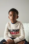 Reiss Off White Wool-blend Alpine Race-intarsia Jumper